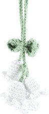 "Lily of the Valley Crochet Mirror Hanging Accessories Keychain or Car Mirror