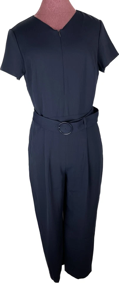 Mono para mujer Club Monaco azul marino con cremallera oculta al por menor $279 Foto 2 de 4