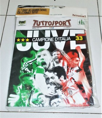 T-shirt JUVENTUS CAMPIONE D'ITALIA 33 Scudetto 2015 TUTTOSPORT Nuova Maglia  | eBay