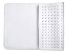 Shower Mat, Non Slip, Powerful Gripping Technology, BPA Free, Bath Mat, WHITE