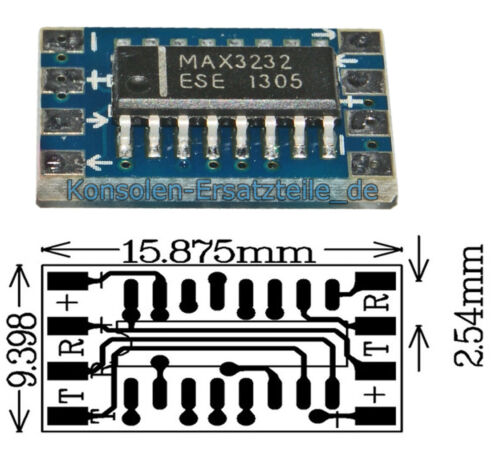 Mini Seriell RS232 TTL Converter Modul Schnittstellen-Wandler MAX3232 Board PCB - Bild 1 von 1