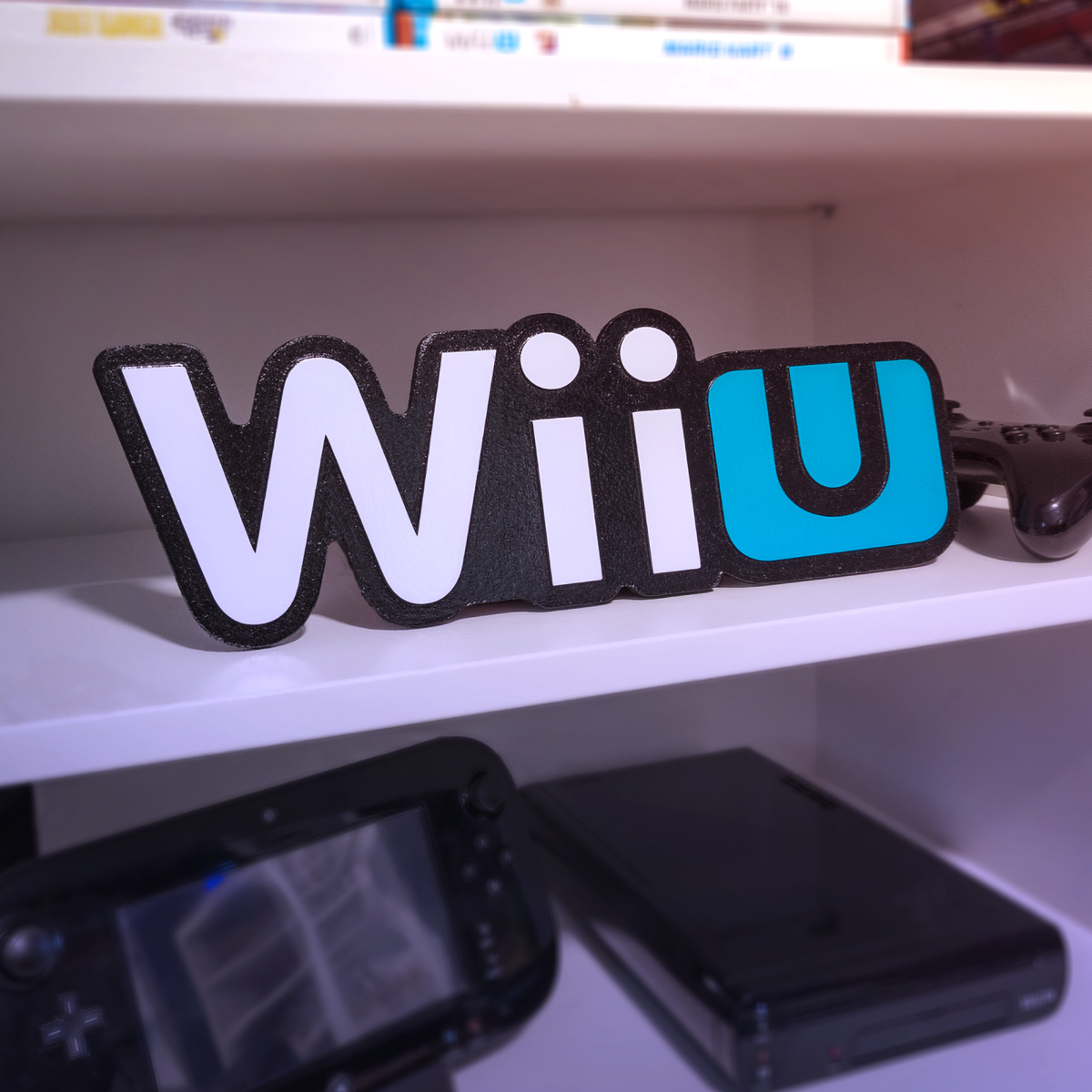 🎮 Nintendo Wii U Logo Engraved Wall Sign – Handmade Retro Gaming
