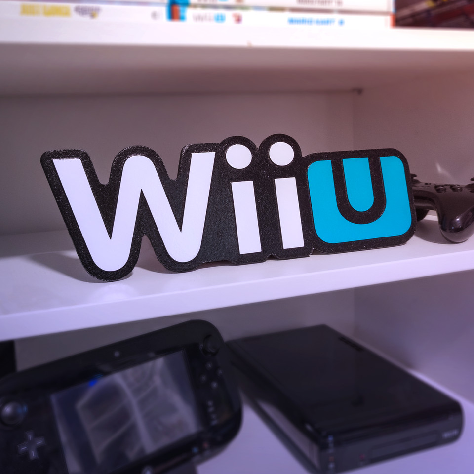 Handmade engraved wood sign for a console that already feels nostalgic — the Wii U is having its retro moment.