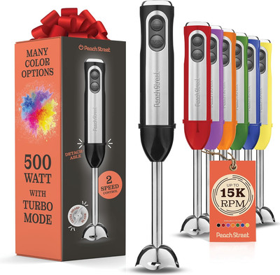 Powerful Immersion Blender, Electric Hand Blender 500 Watt with Turbo Mode, Deta