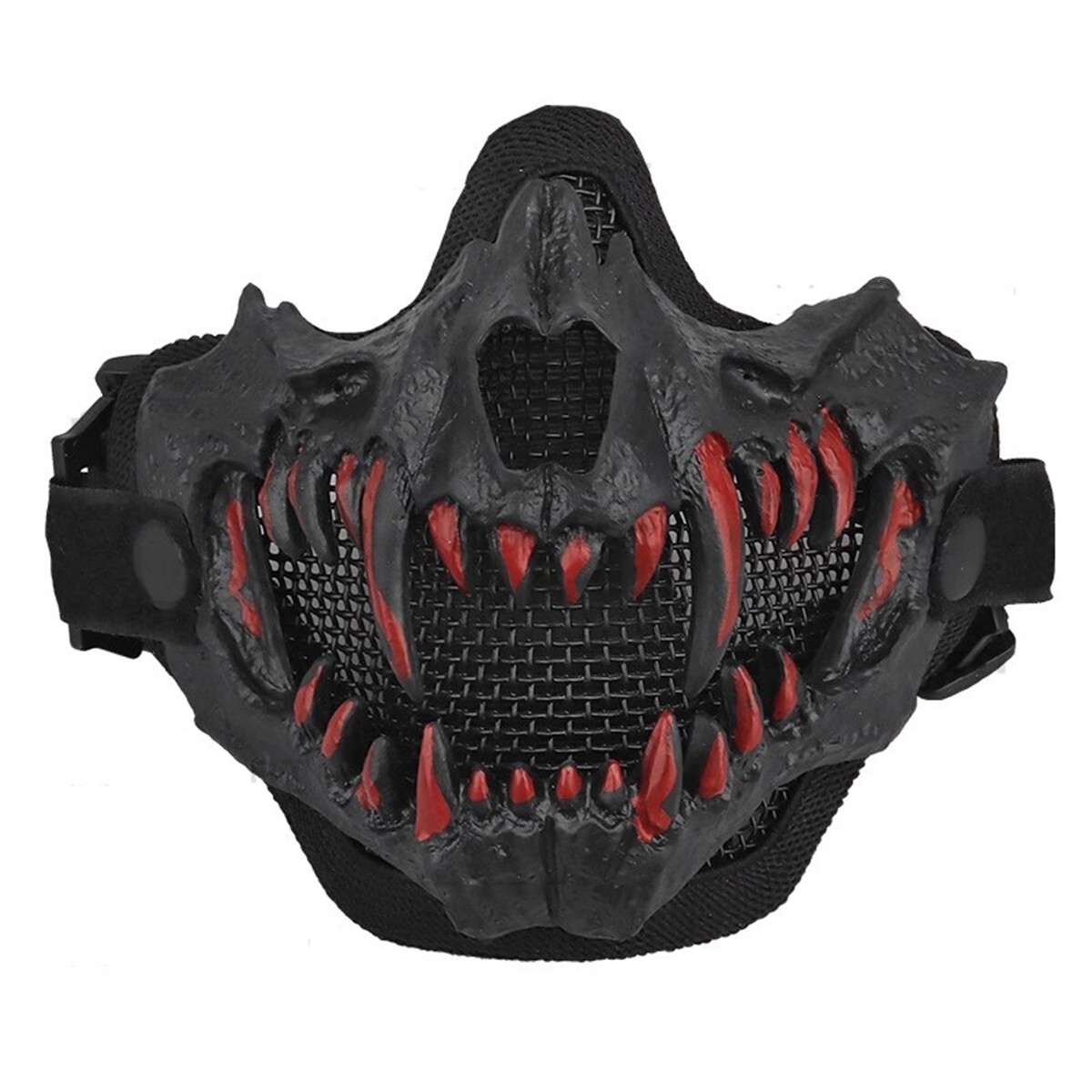 Wolf Half-Face Mask, Airsoft Ear Protection Skull Mask