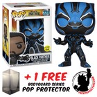 FUNKO POP MARVEL STUDIOS BLACK PANTHER BLUE GLOW #273 EXCLUSIVE + PROTECTOR