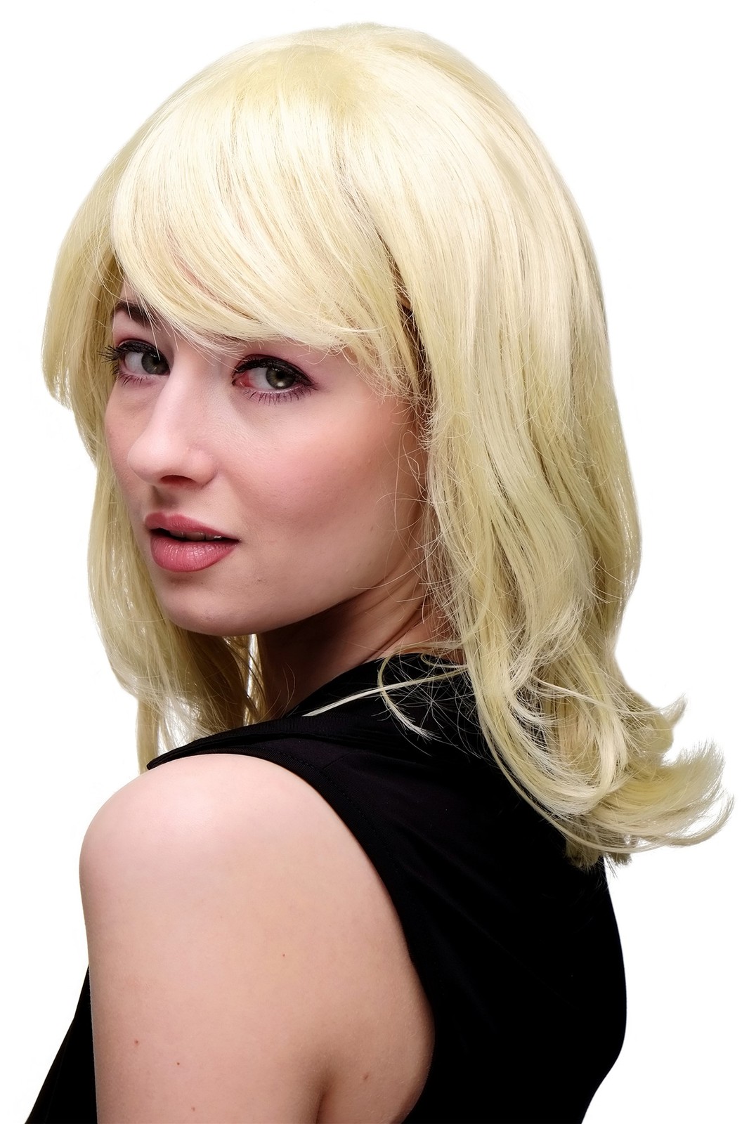 Women's Wig COOL DIVA Shoulder-length WARM Light BLONDE Wavy 40 2103-88E