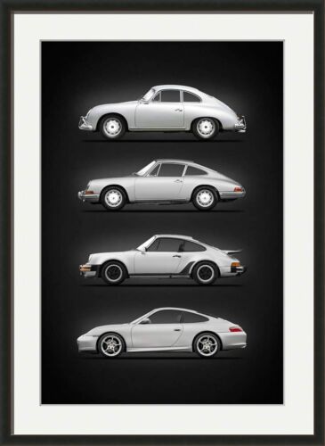 Evolution of the Porsche 911, Framed Poster Print, Imagekind Wall Art