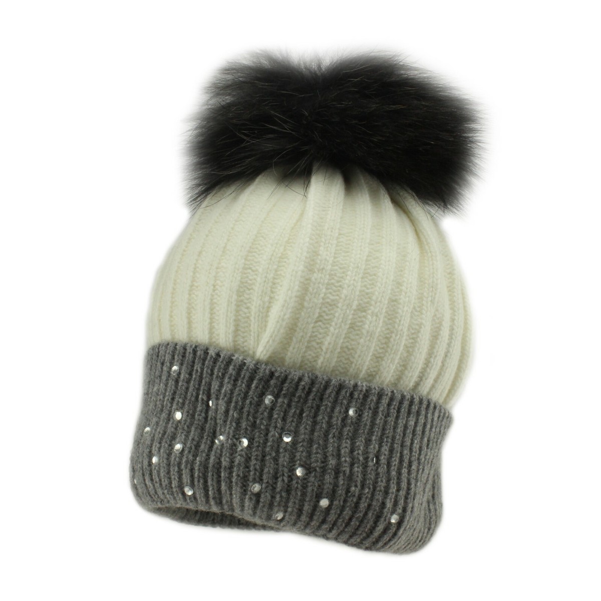 Starling Girls/Womens Winter Pom Pom Beanie Hat (C001 Febe 