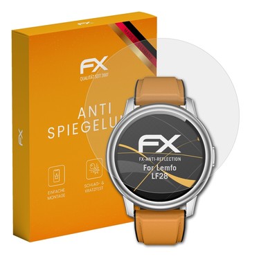 atFoliX 3x Displayfolie für Lemfo LF28 Schutzfolie matt&stoßfest Folie