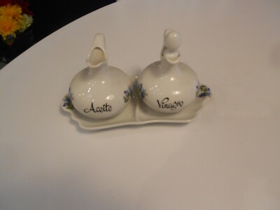 XCELL OIL & VINEGAR CRUETS- VERY GOOD-5 1/2'' TALL