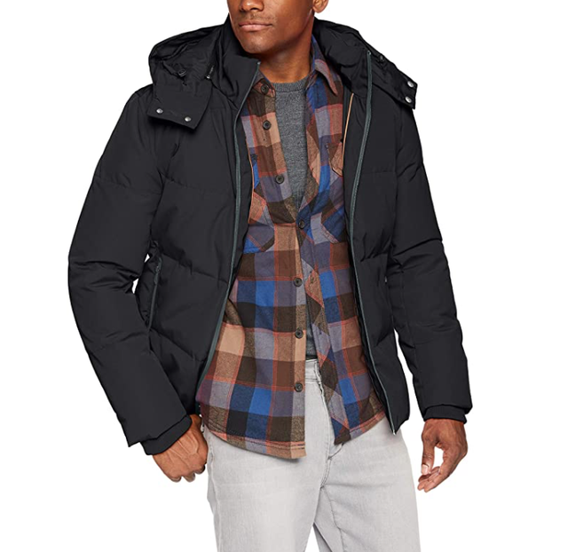 Cole Haan Signature Men's Short Down Jacket with Hood, Black, M eBay