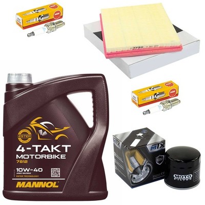 Zündkerzen Wartung Set 4L Öl Luftfilter Ölfilter für Ducati Monster 620 2002-06