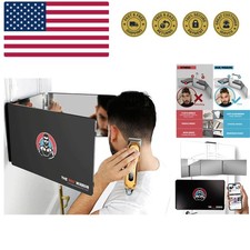 The 360 Mirror - 3 Way Mirror for Self Hair Cutting - Adjustable Trifold Barb...