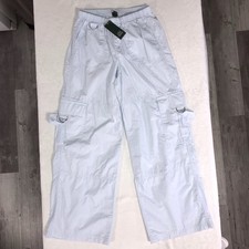 Wild Fable Sky Blue High Rise Wide Leg Cargo Pants With D-ring Details Size S