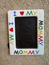 I Love Heart My Mommy Vintage Picture Frame Holds 3.5 x 5.25 Photo Colorful