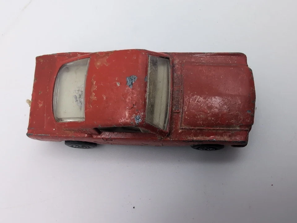 Matchbox Ford Mustang Super RARO NARANJA Nº8 Lesney Coche de Juguete Interior Marfil Foto 3 de 4