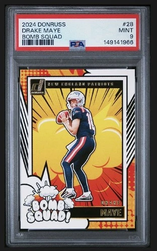 2024 Panini Donruss Bomb Squad Drake Maye #28 (RC) PSA 9