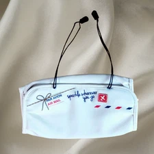 Small Blue Hanging Travel Organizer Bag PU Leather Zip Pockets Toiletry Pouch