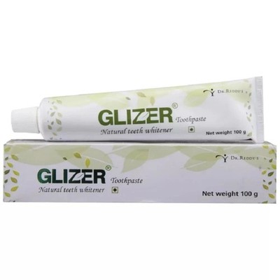 Packung mit 5 x Dr. Reddy's Glizer Zahnpasta (100 g) zum Aufhellen von Zähnen