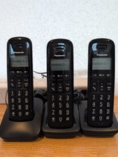 Image of Panasonic KX-TGB613EB triple handset cordless phone set Fully Functioning Tested