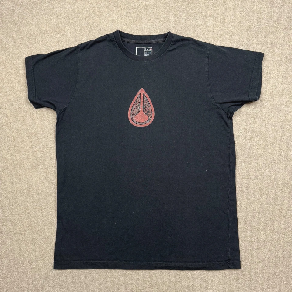 Camiseta gráfica Nixon para hombre talla XL negra manga corta calce ajustado camiseta vintage Y2k Foto 2 de 4