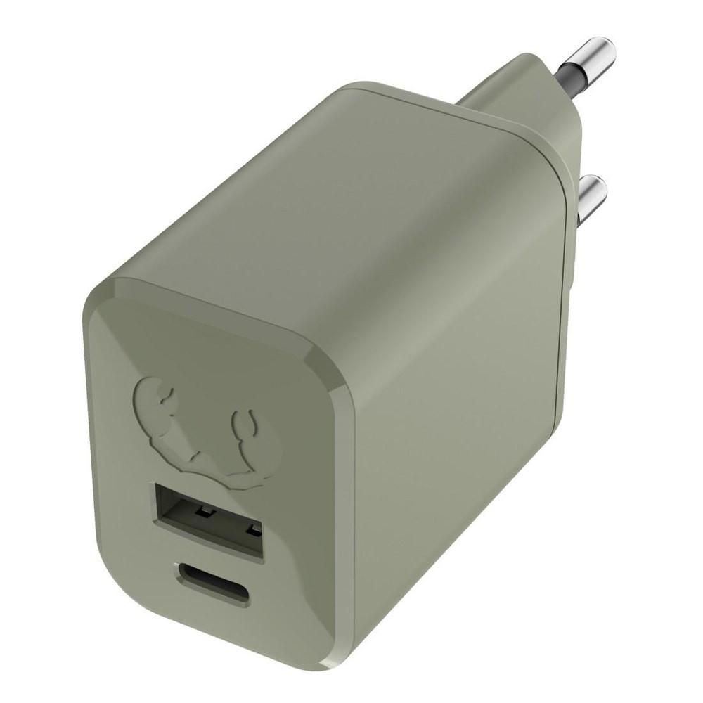 Мини-зарядное устройство FRESH N REBEL USB-C и USB-A, PD 45 Вт, сушено-зеленое #9015533