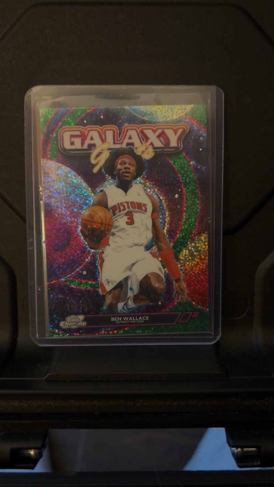 2025-26 Topps Cosmic Chrome Ben Wallace Galaxy Greats Green Refractor #/75