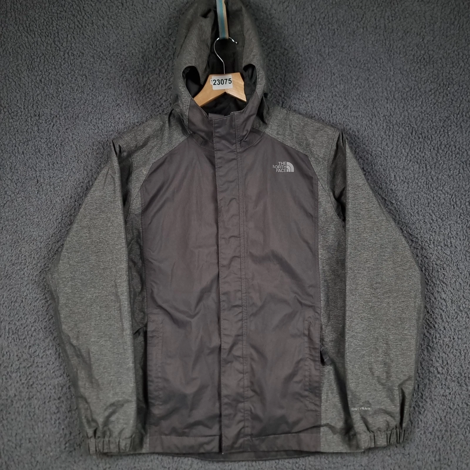 THE NORTH FACE Jacket Boys L Large Grey Resolve Dryvent Waterproof Rain Coat