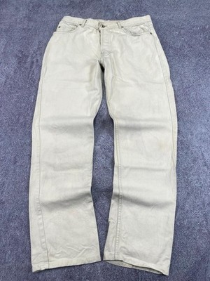Levi s 501 Jeans Mens W38 L36 White Denim 5 Pockets Button Fly Classic Straight