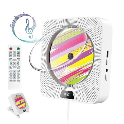 Portable CD Player with Bluetooth, Wall Mountable CD Player with Dust Cover,F...
