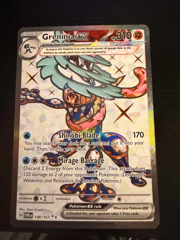 Pokemon TCG Twilight Masquerade Greninja EX Card 198/167