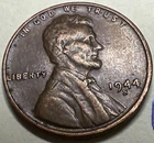 1944 S Lincoln Wheat Cent PENNY 1C 313X