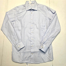  260 New ETON Slim Fit Button Dress Shirt Men's 16.5 EU 42 LARGE L Light Blue