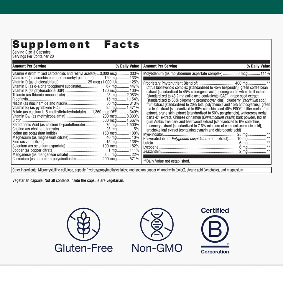 Metagenics PhytoMulti-Diario Multivitamínico Suplemento con Fitonutrientes, Foto 2 de 4