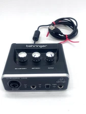 Behringer U-PHORIA UM2 Single Channel Audio Interface Black With Cord