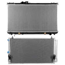 For 2001 2002-2005 Lexus IS300 Aluminum Radiator & AC Condenser Cooling Kit