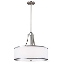 Weiß Nickel Glamour Klassisch HäNgelampe Pendelleuchte 4X60W/E27