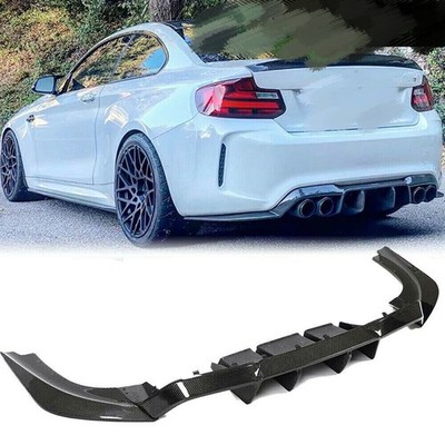 Real Carbon Fiber V Style Rear Bumper Diffuser Lip For BMW F87 M2 Coupe 16-21 18