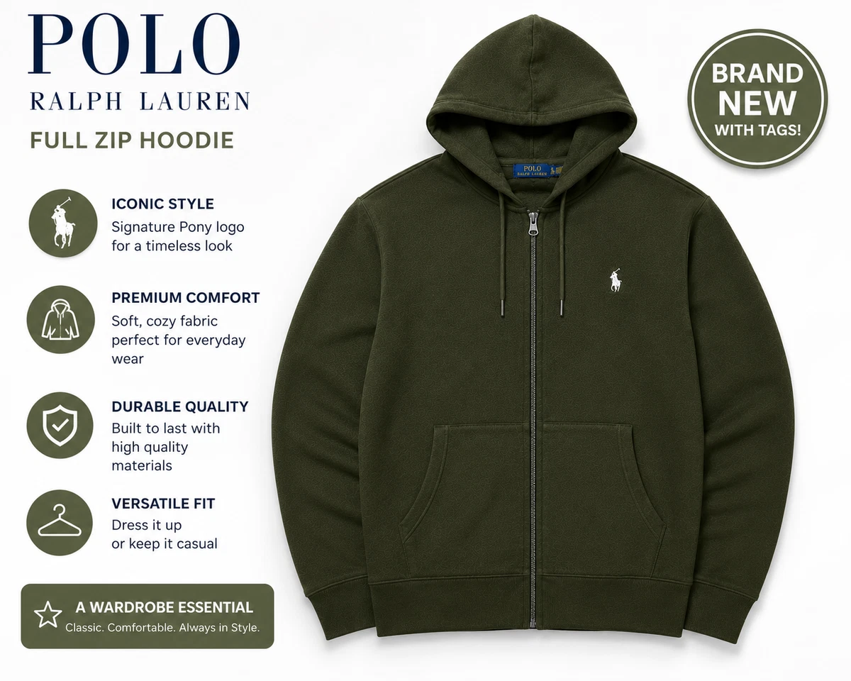 polo ralph lauren zip up hoodie products for sale | eBay