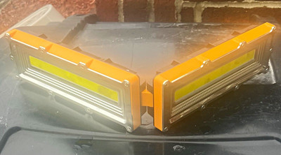 Foldable Adjustable LED Worklight - Orange/Black Plastic & Metal