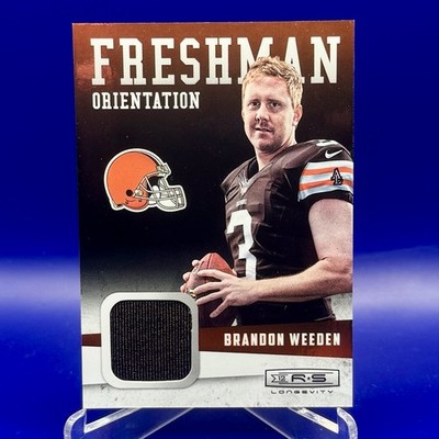 Brandon Weeden 2012 Rookies & Stars Longevity Freshman Orientation Patch Browns