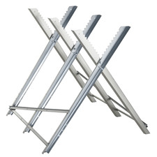 Klappbarer S&auml;gebock Metall Silber 83x83x79cm 100kg Tragkraft