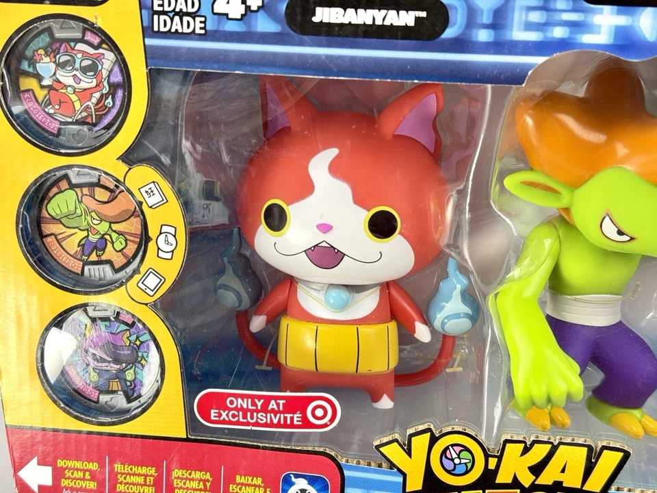 Reloj Yo-Kai Jibanyan Roughraff Baddinyan Paquete de 3 y Medallas (Exclusivo de Objetivo) NUEVO Foto 4 de 4