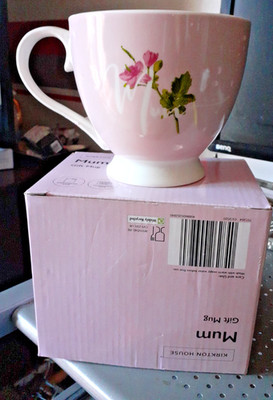Keramik Kirkton House Geschenk Tasse Mama ~ rosa und weiß 450 ml