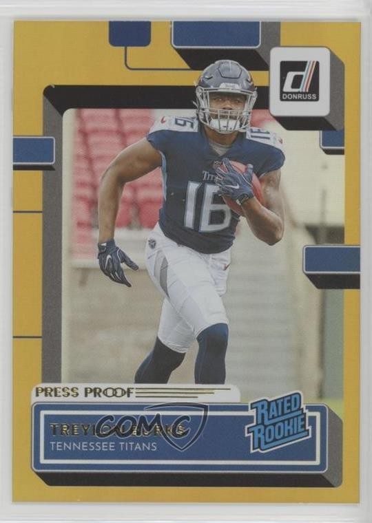 2022 Panini Donruss Rated Press Proof Premium Treylon Burks #312 Rookie RC