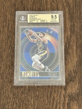 2020-21 Panini Select Stephen Curry #30 Numbers Blue Shimmer Color Match BGS 9.5