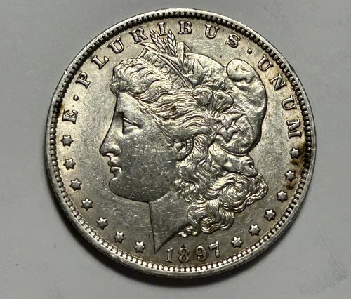 1897 O MORGAN DOLLAR AU