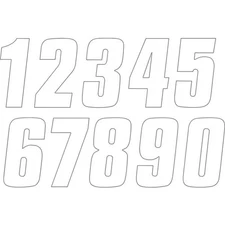 Factory Effex 7" Factory Numbers - White - 08-90097