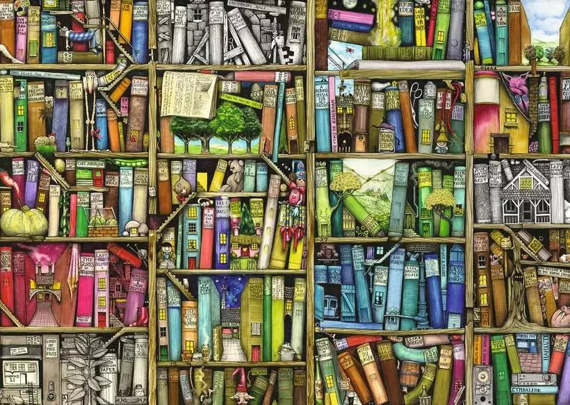 Pre-loved: Ravensburger The Bizarre Bookshop by Colin Thompson 1000 piece jigsaw